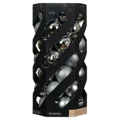 Lot de 35 boules de Noël (D60 mm) Aravis Argent