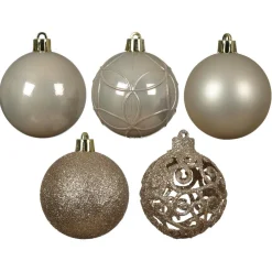 Lot de 35 boules de Noël (D60 mm) Aravis mix Perle