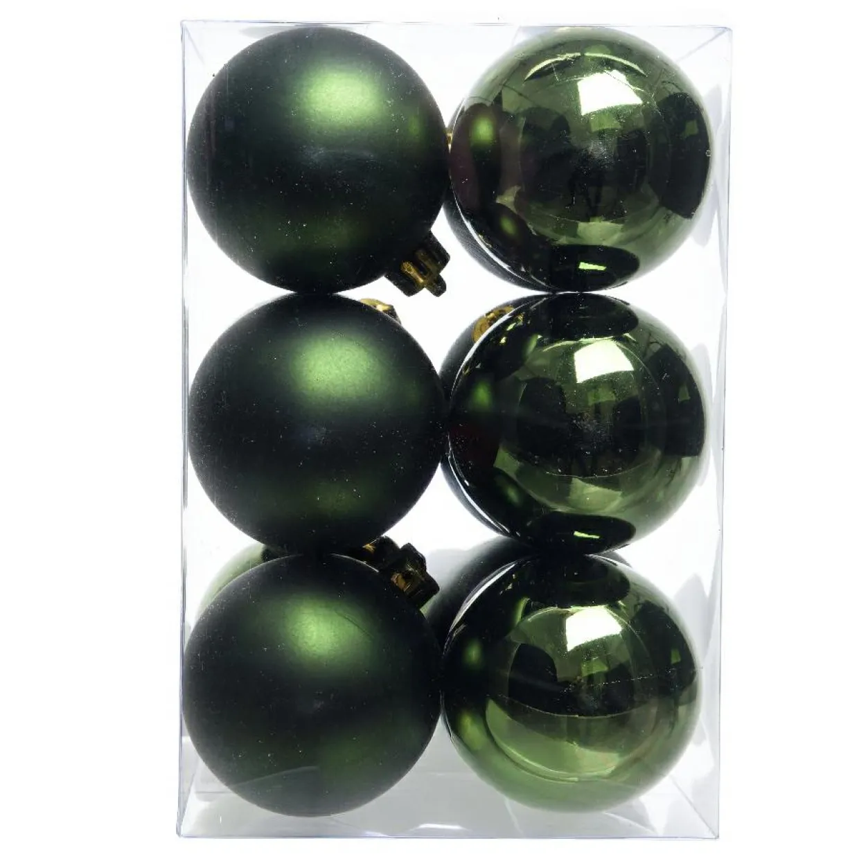 Lot de 12 boules de Noël (D60 mm) Aravis Vert sapin