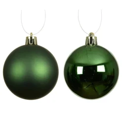 Lot de 12 boules de Noël (D60 mm) Aravis Vert sapin