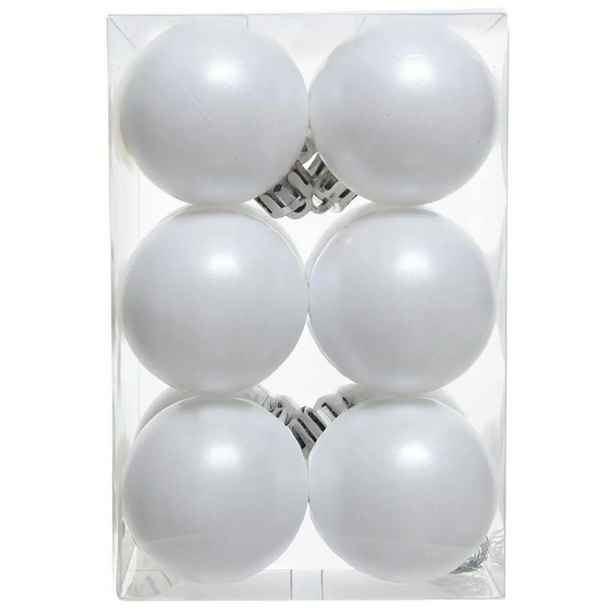 Lot de 12 boules de Noël (D60 mm) Aravis Blanc