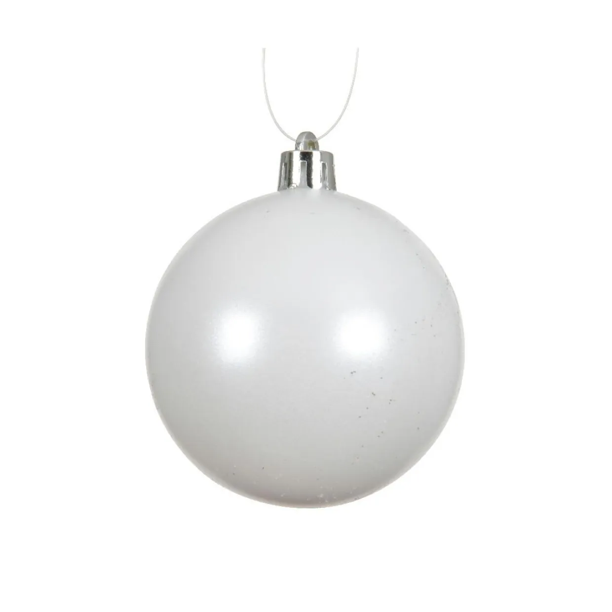 Lot de 12 boules de Noël (D60 mm) Aravis Blanc