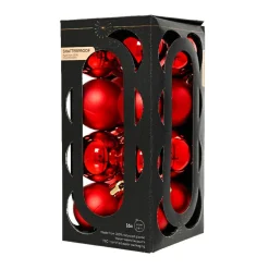 Lot de 16 boules de Noël (D40 mm) Aravis Rouge