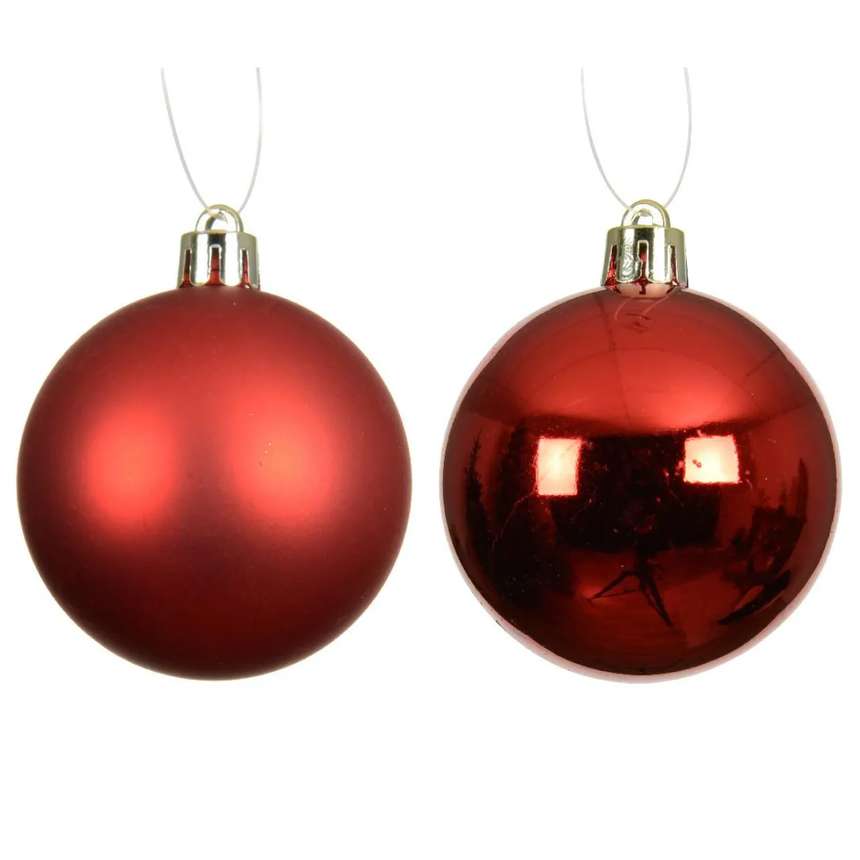 Lot de 16 boules de Noël (D40 mm) Aravis Rouge