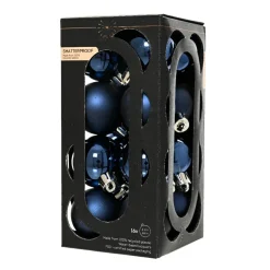 Lot de 16 boules de Noël (D40 mm) Aravis Bleu nuit