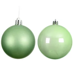 Lot de 6 boules de Noël (D80 mm) Aravis Vert thé matcha