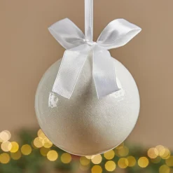 Lot de 14 boules de Noël (D150 mm) Darling Blanc