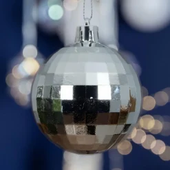 Lot de 8 boules de Noël (D60 mm) Disco Argent