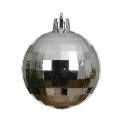 Lot de 8 boules de Noël (D60 mm) Disco Argent