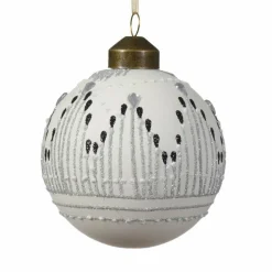 Lot de 3 boules de Noël (D80 mm) en verre Jac Blanc