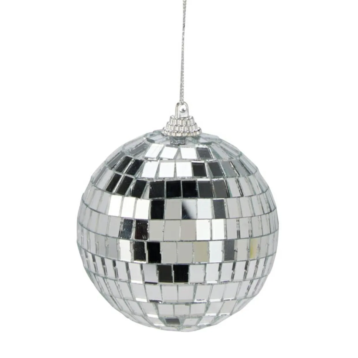 Lot de 12 boules de Noël (D80 mm) Night Fever Argent