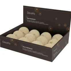 Lot de 12 boules de Noël (D100 mm) Perles précieuses Perle