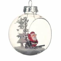 Lot de 12 boules de Noël (D80 mm) Santo Transparent