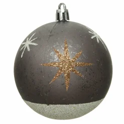 Lot de 12 boules de Noël (D80 mm) Venus Gris