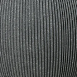 Lot de 2 cache-pots d'extérieur ronds (H41-30 cm) Lennox strié Gris anthracite