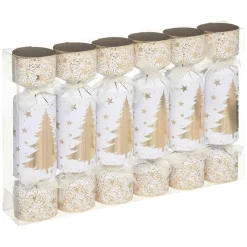 Lot de 6 crackers Sapin Or