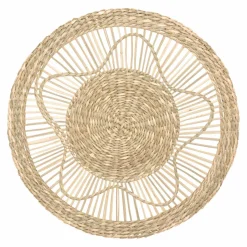 Lot de 3 décorations murales roseau (D20-30-45 cm) Seagrass Naturel