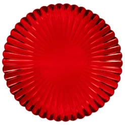 Lot de 12 dessous d'assiette Coquille Rouge