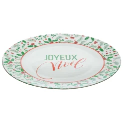 Lot de 12 dessous d'assiette (D33 cm) Houx de Noël
