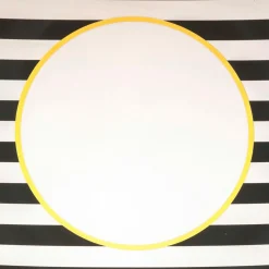 Lot de 12 dessous d'assiette Rayées Noir et Blanc