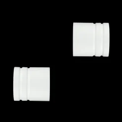 Lot de 2 embouts tringle bois (D28 mm) Nils bouchons Blanc