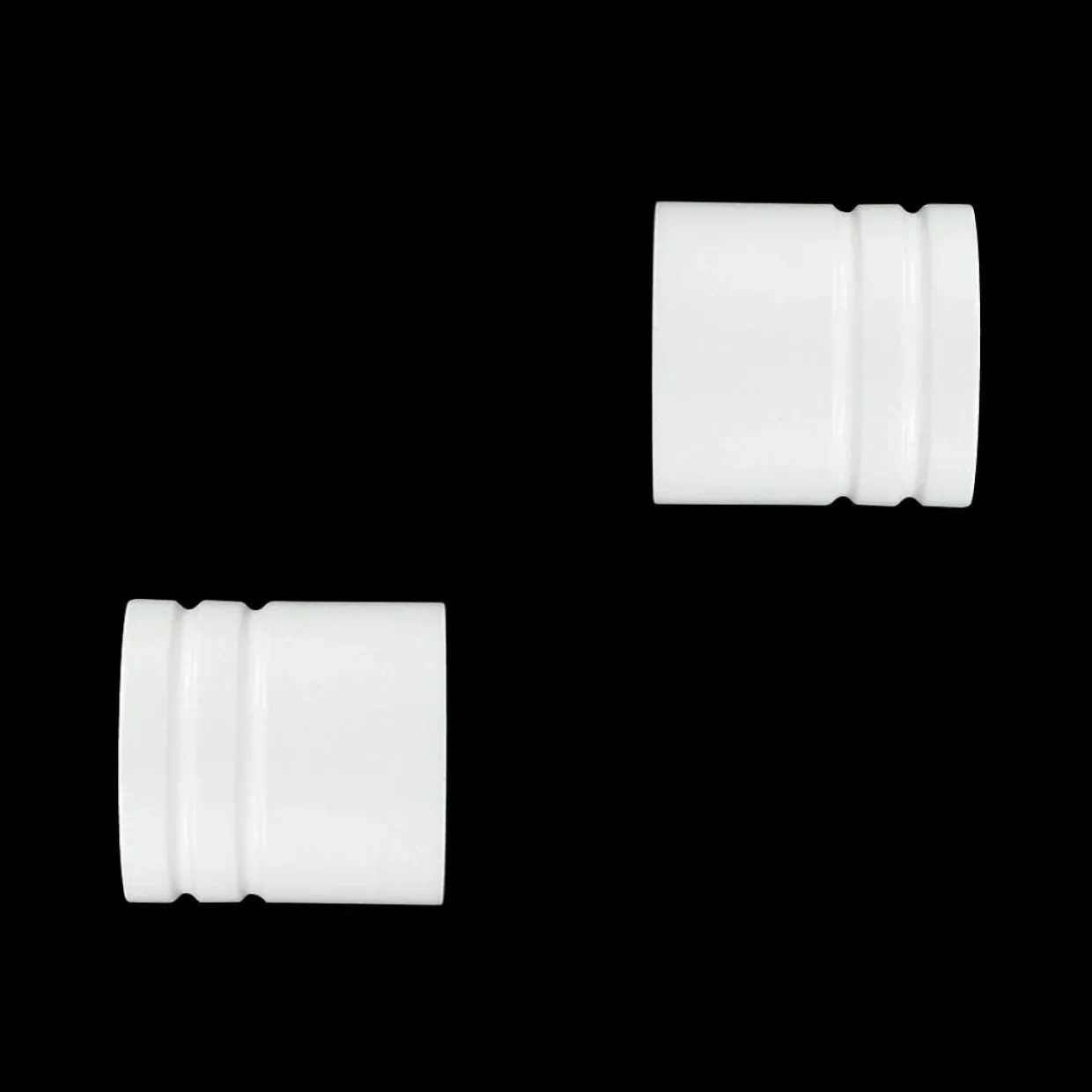 Lot de 2 embouts tringle bois (D28 mm) Nils bouchons Blanc