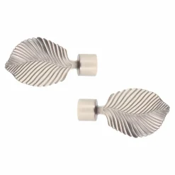 Lot de 2 embouts tringle (D20 mm) Jim Exotica Argent