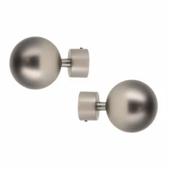 Lot de 2 embouts tringle (D28 mm) Lino Gaia Argent mat