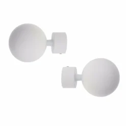 Lot de 2 embouts tringle (D28 mm) Lino Gaia Blanc mat