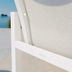 Lot de 2 fauteuils de jardin en aluminium Elba Blanc