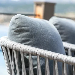 Lot de 2 fauteuils de jardin en aluminium Amalfi Gris anthracite
