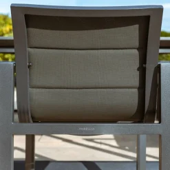 Lot de 2 fauteuils de jardin en aluminium Elba Gris anthracite