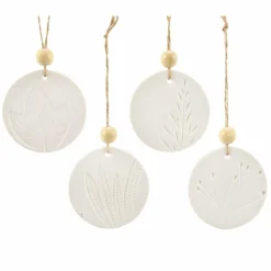 Lot de 4 feuilles à suspendre (H7 cm) Facilia Blanc