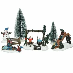 Lot de figurines et accessoires Parc d'enfants pour village