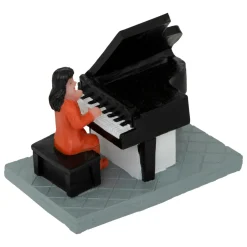 Lot de 5 figurines et accessoires pour village (H22 cm) Musique et kiosque