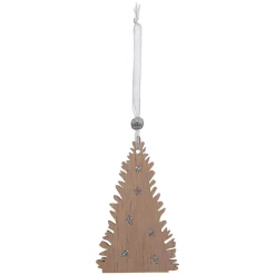 Lot de 4 flocons de Noël à suspendre (H10 cm) Natural Blanc