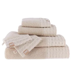 Lot de 2 gants de toilette coton (15 x 21 cm) Season Color Beige