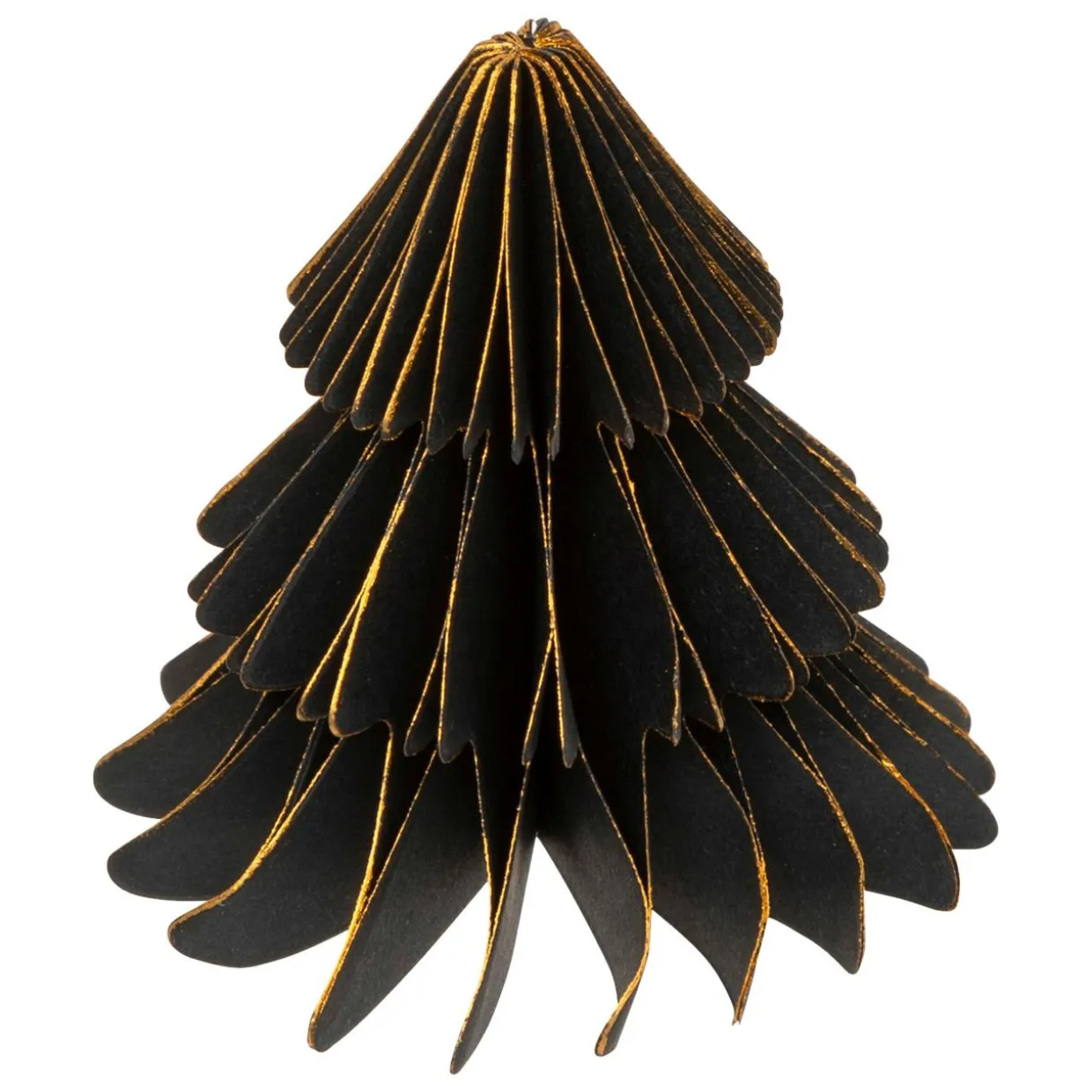 Lot de 2 minis Sapins décoratifs (H6 cm) Papier magnétique Noir