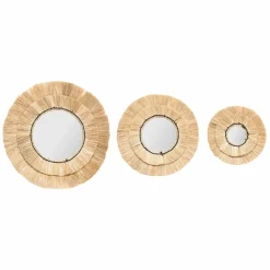 Lot de 3 miroirs (D20-30-40 cm) Alba Naturel