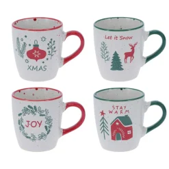 Lot de 4 Mugs de Noël Noël gourmand Multicolore