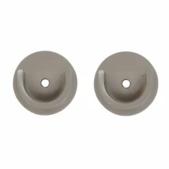 Lot de 2 naissances tringle rideau (D28 mm) Lino Argent mat
