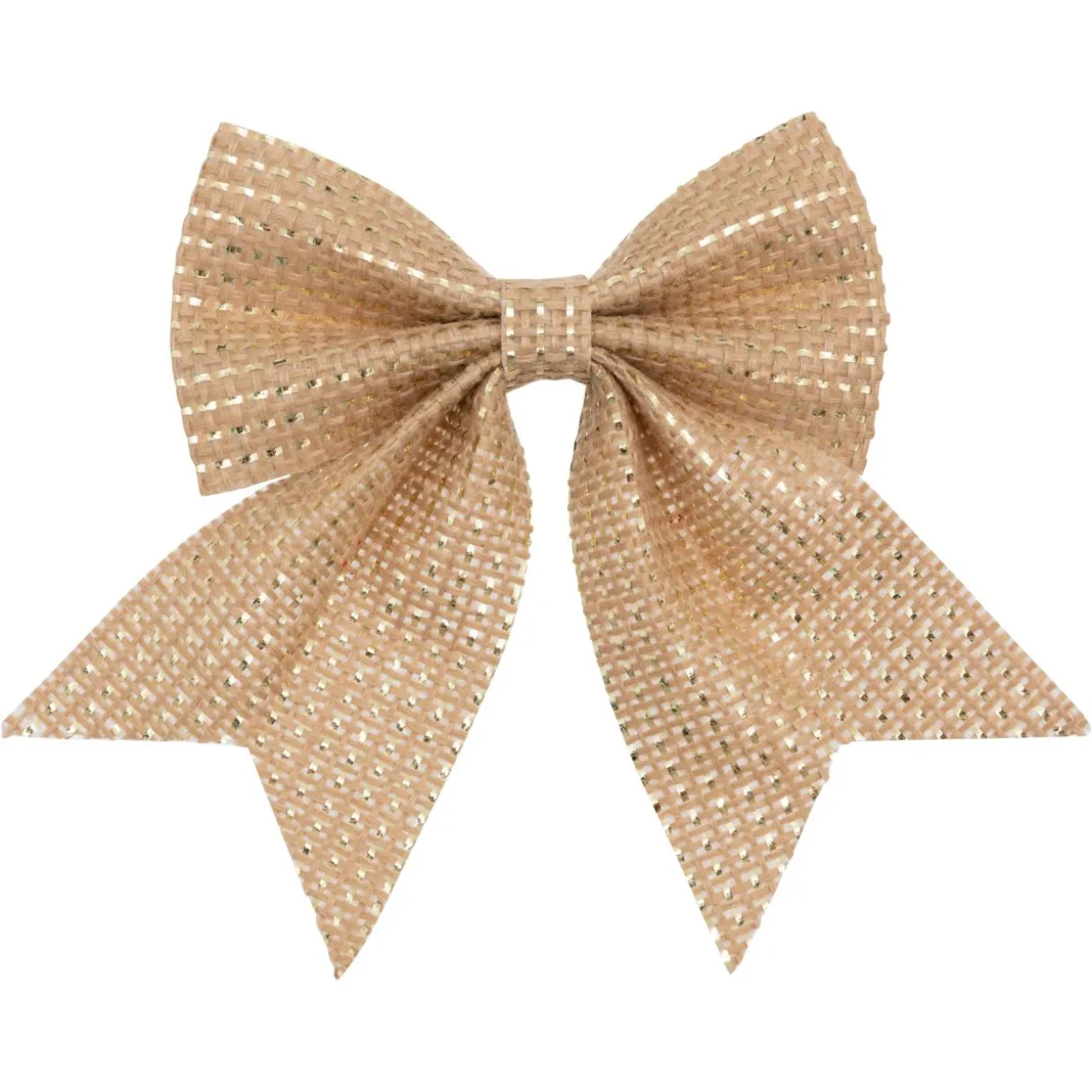 Lot de 3 noeuds de Noël en jute (H12 cm) Prestige chic Or