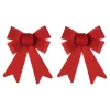 Lot de 2 nœuds (H18 cm) Carla Rouge