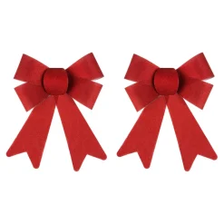 Lot de 2 nœuds (H18 cm) Carla Rouge
