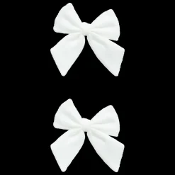 Lot de 2 nœuds (H14 cm) Laine précieuse Blanc