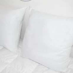 Lot de 2 oreillers carrés moelleux (60 x 60 cm) Volume Blanc