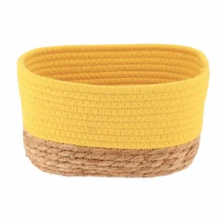 Lot de 3 paniers de rangement (H13 cm) Timeless Jaune moutarde