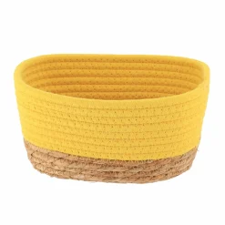 Lot de 3 paniers de rangement (H13 cm) Timeless Jaune moutarde