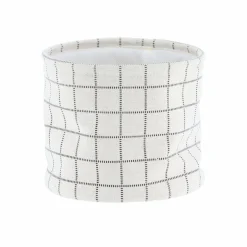 Lot de 3 paniers de rangement (H17 cm) Carreaux Blanc