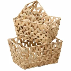 Lot de 3 paniers grand modèle Kale Naturel